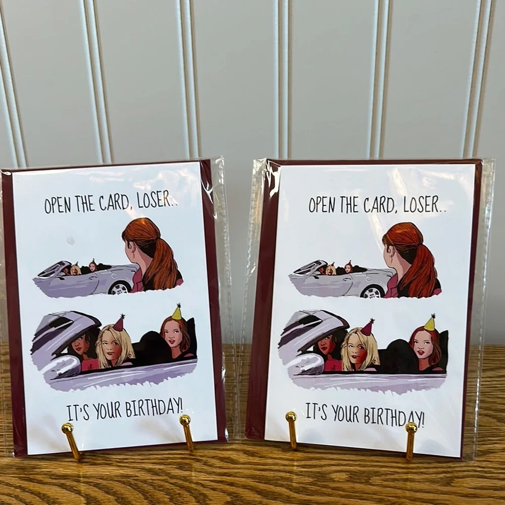 Funny Birthday Cards with Red Accents